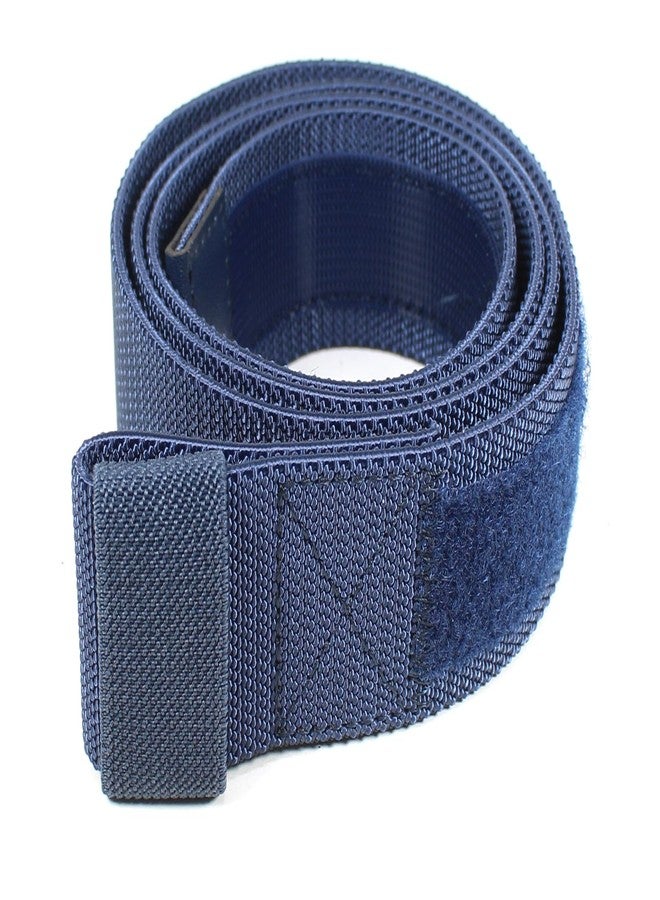 BC Belts Flexible Navy Nylon Belt with Adjustable Hook and Loop Closure – No Buckle No Metal and TSA Approved (Navy-L) - Image 2